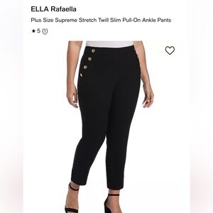 Ella Rafaella High Rise pants 18W Black